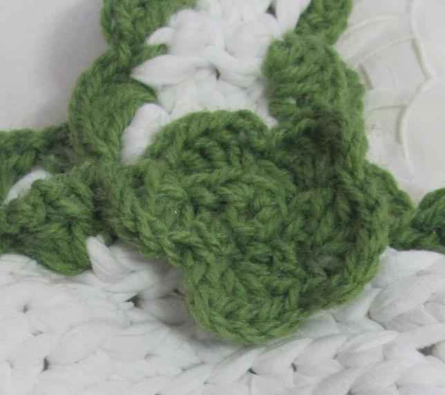 large image of art item: decor – crochet basket with colorful ball