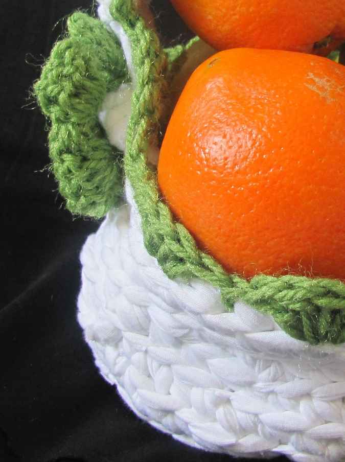 large image of art item: decor – crochet white green