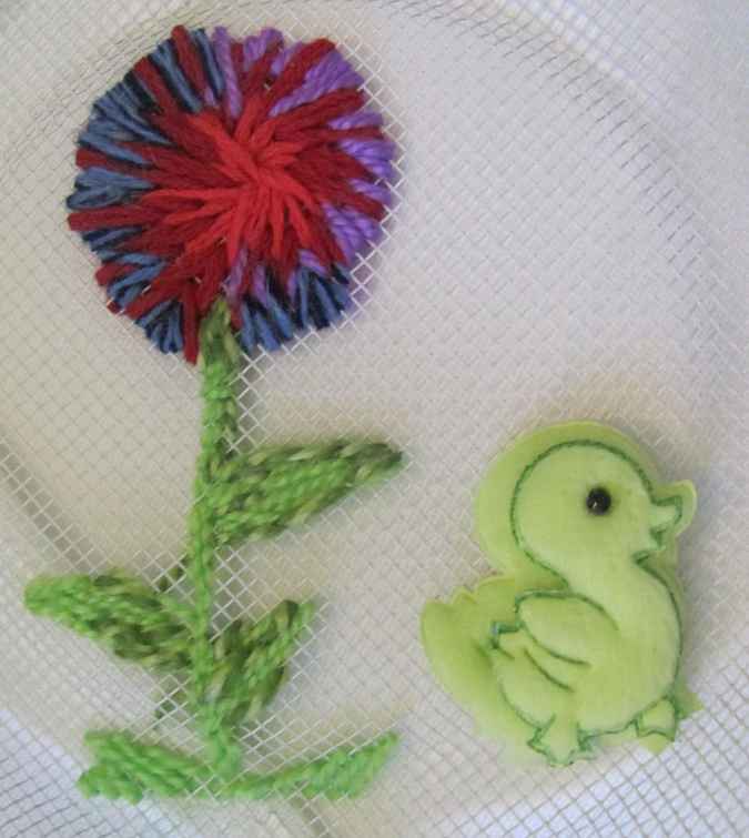 large image of art item: decor – green duckling net