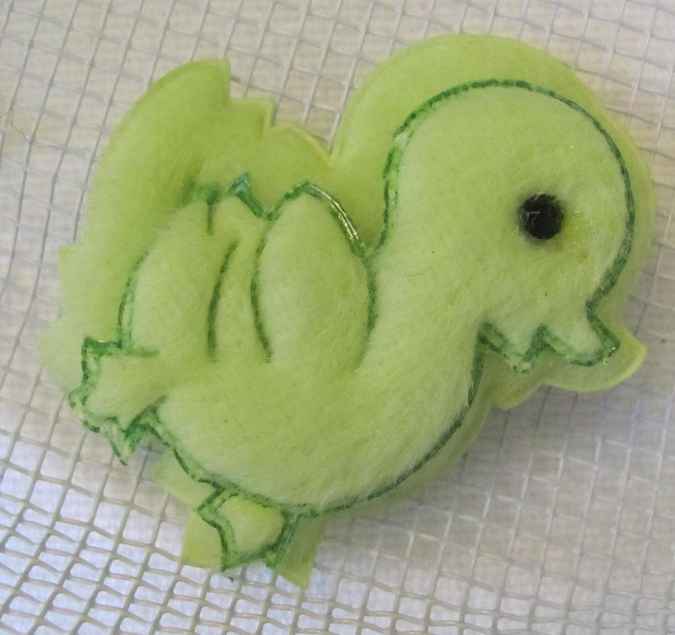 large image of art item: decor – green duckling net