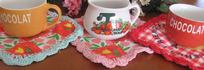large image of art item: decor – coasters gray pink flowers