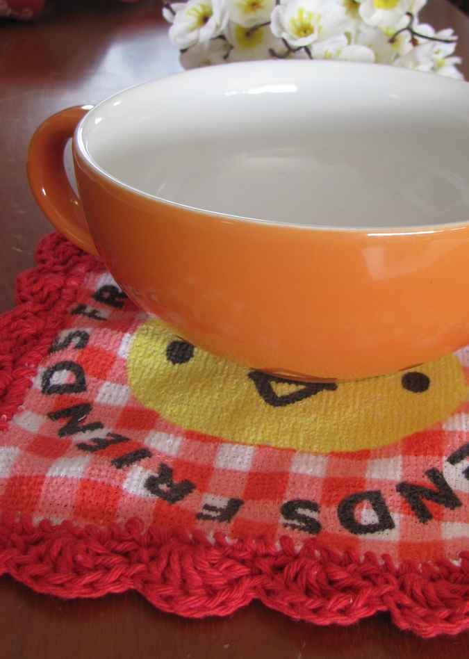large image of art item: decor – coasters red checkered