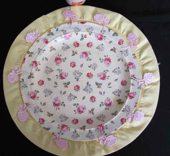 large image of art item: decor – plate yellow roses