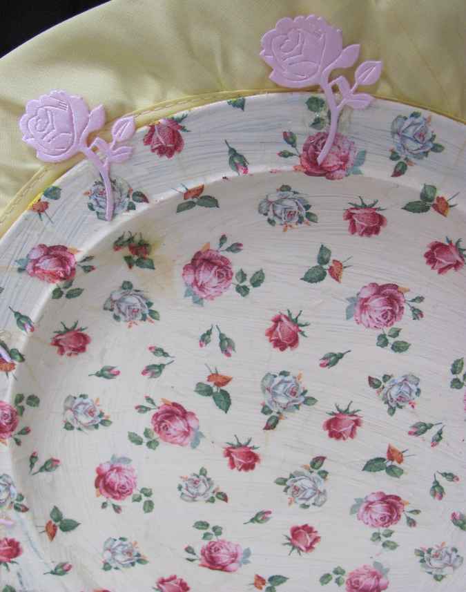 large image of art item: decor – plate yellow roses