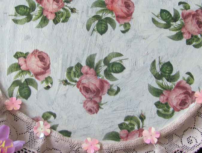 large image of art item: decor – plate pink rose pink