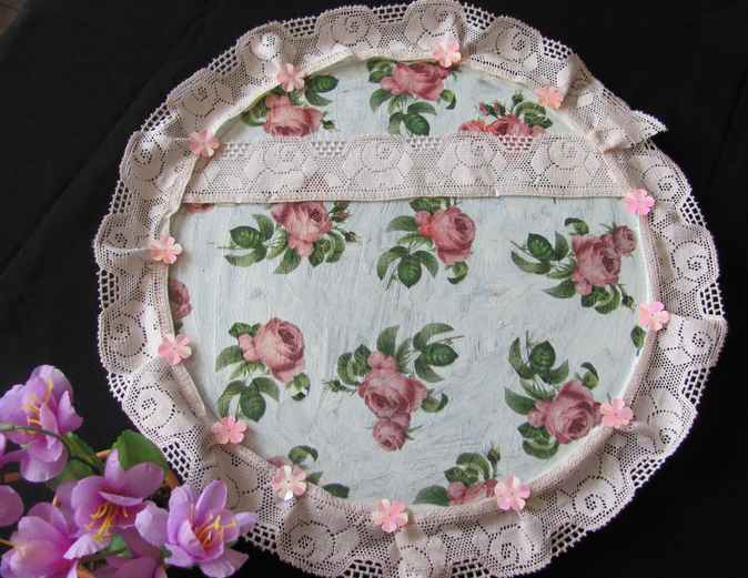 large image of art item: decor – plate pink rose pink