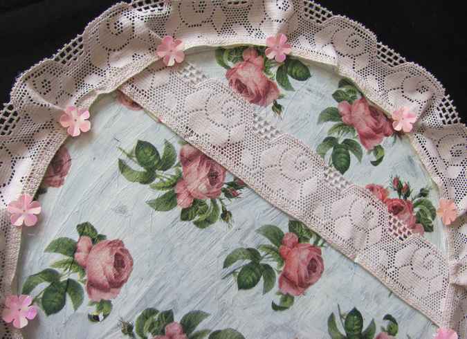 large image of art item: decor – plate pink rose pink