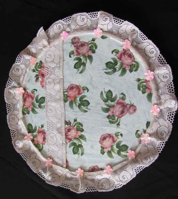 large image of art item: decor – plate pink rose pink