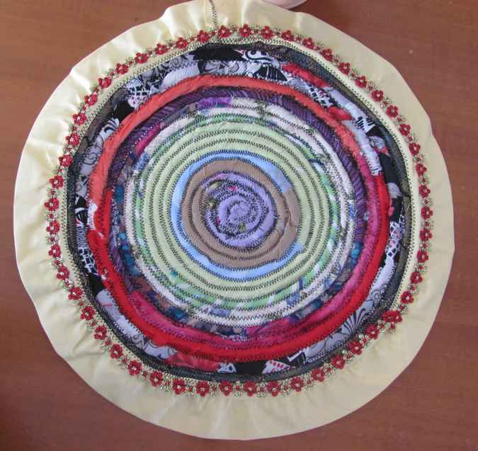 large image of art item: decor – map circular quiltrope