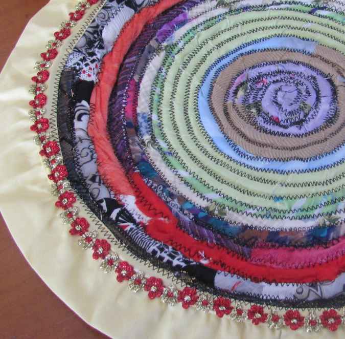 large image of art item: decor – map circular quiltrope