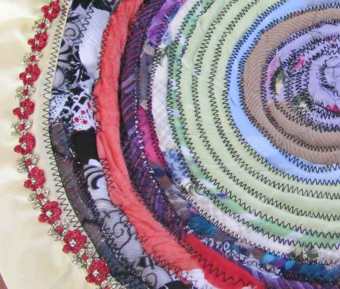 large image of art item: decor – map circular quiltrope