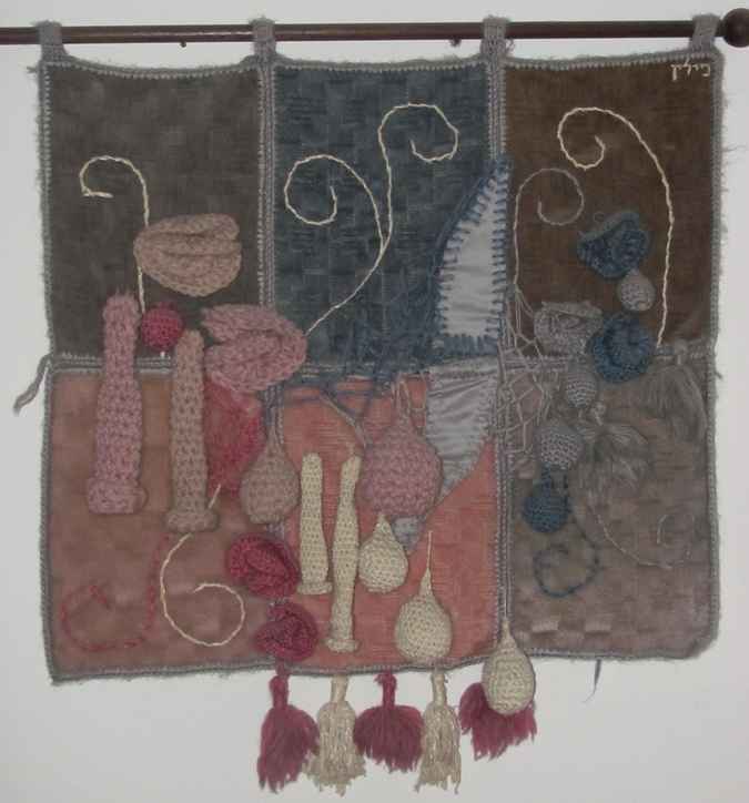 large image of art item: decor – rug crochet flowers and tears