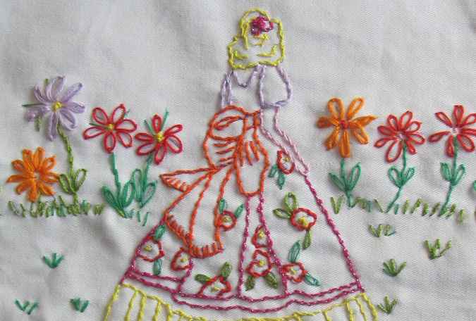 large image of art item: decor – needlework woman