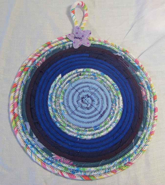 large image of art item: decor – potholder blue cyan