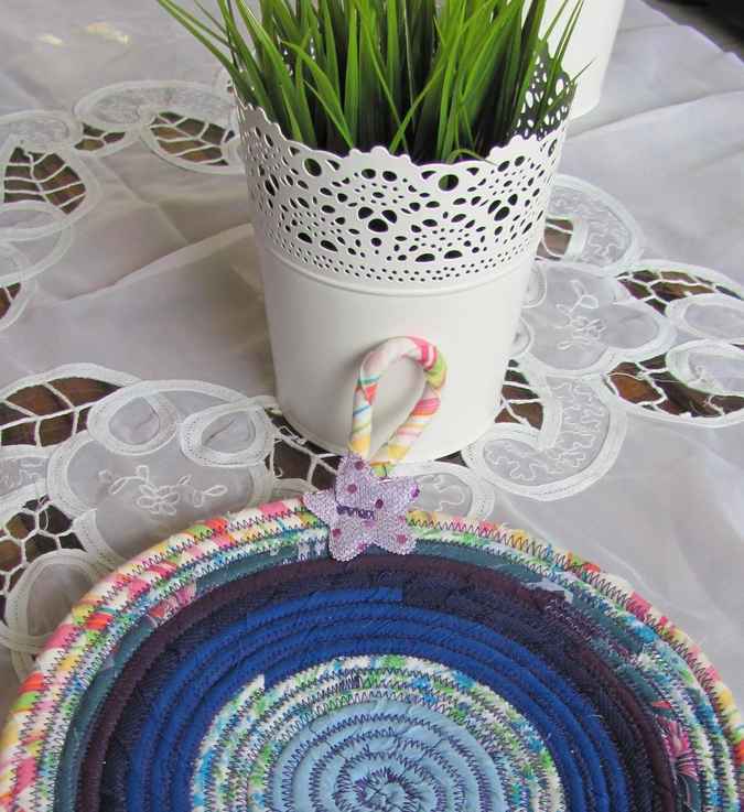 large image of art item: decor – potholder blue cyan