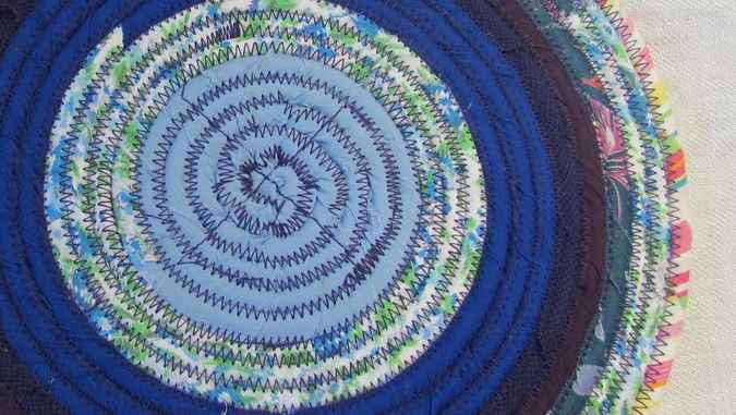 large image of art item: decor – potholder blue cyan