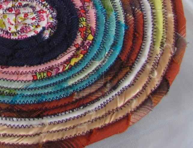 large image of art item: decor – potholder flower orange red white blue