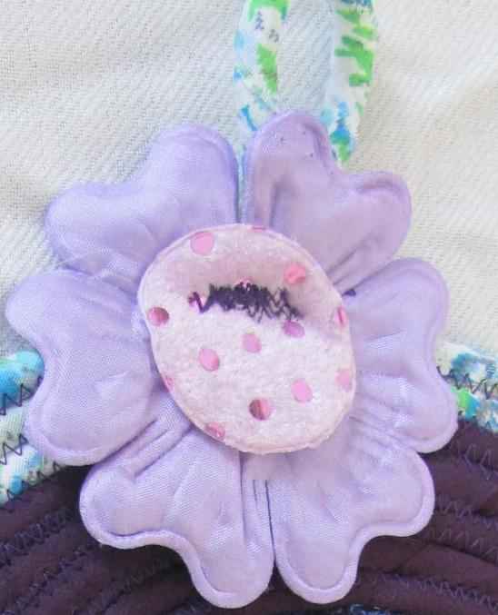 large image of art item: decor – potholder purple with violet flower