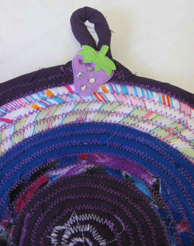 large image of art item: decor – potholder strawberry purple pink