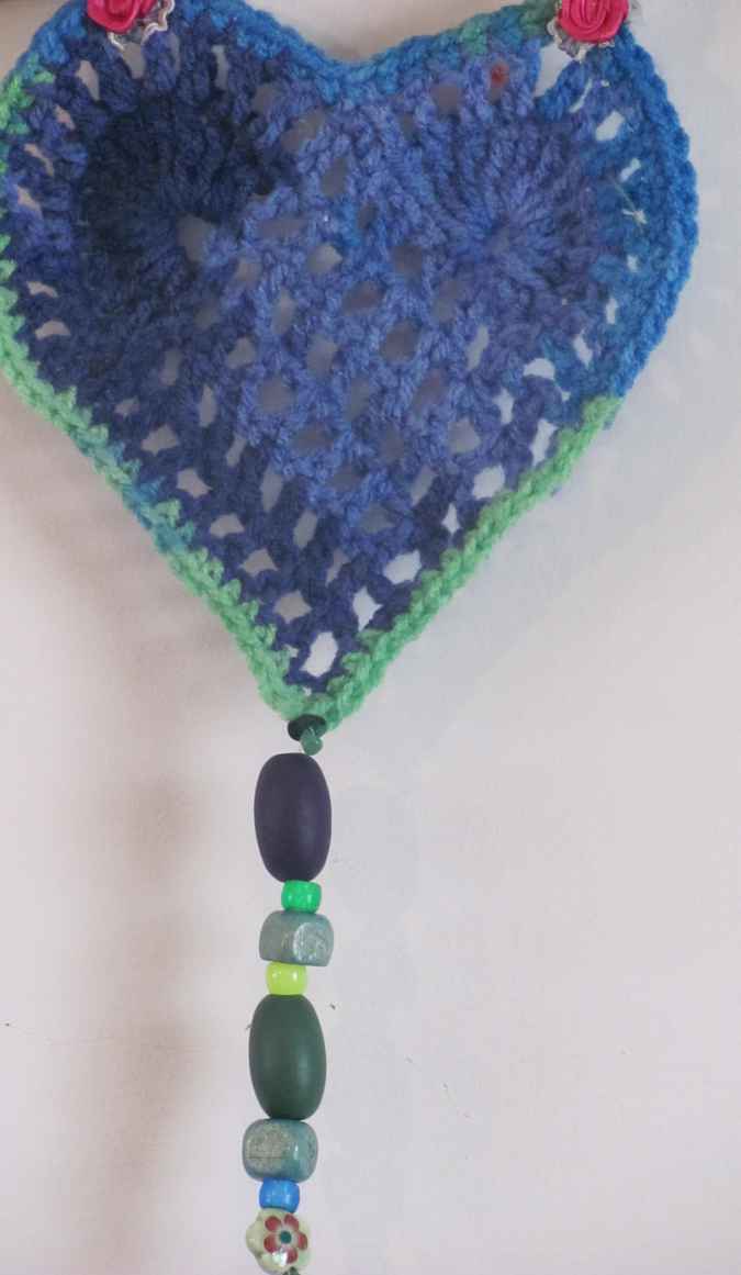 large image of art item: decor – hanger heart blue