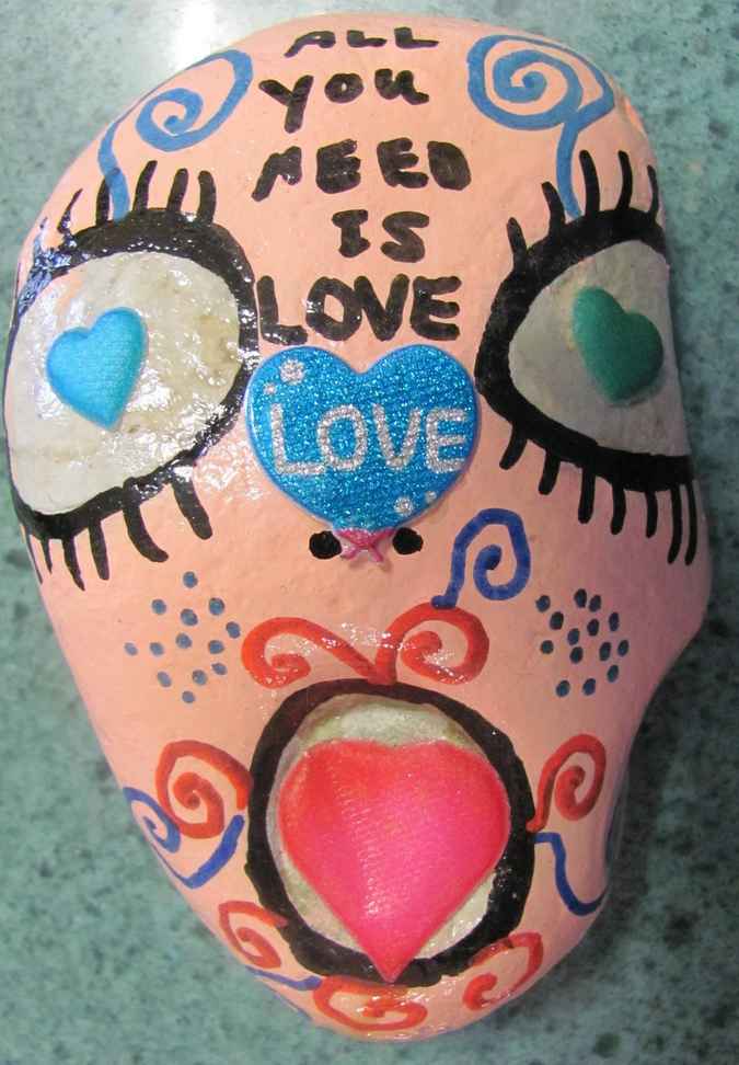 large image of art item: decor – stone 'love'