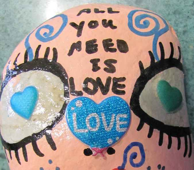 large image of art item: decor – stone 'love'
