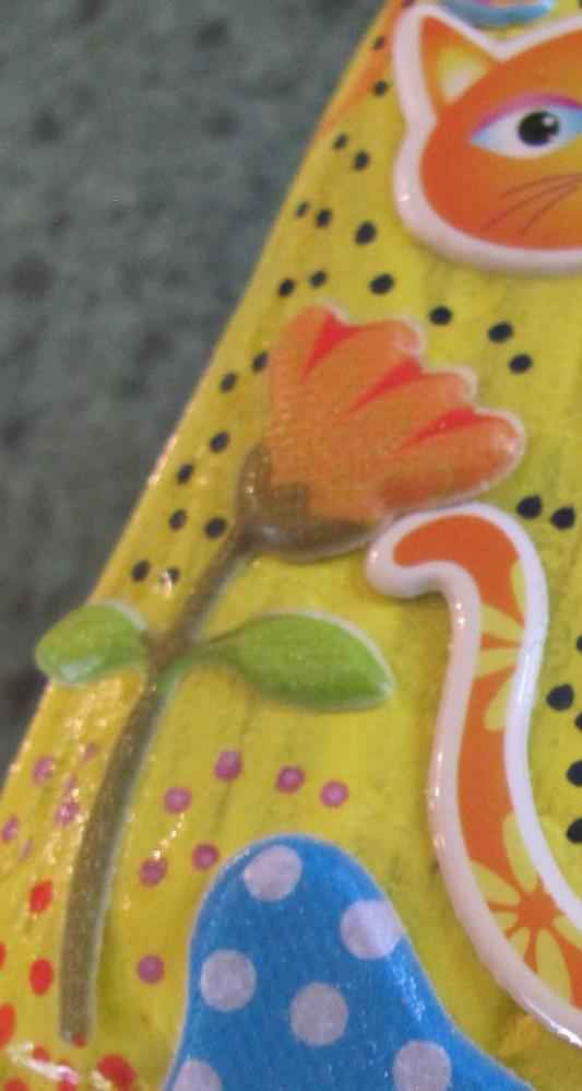 large image of art item: decor – stone yellow cat