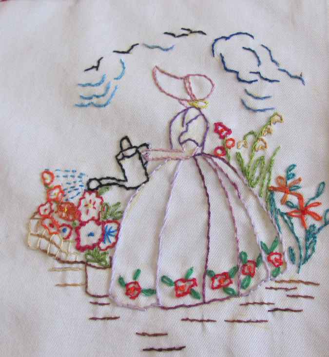 large image of art item: decor – quilt needlework woman