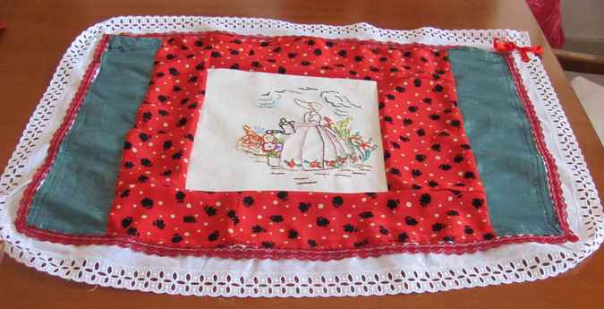 large image of art item: decor – quilt needlework woman