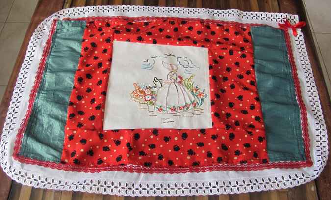 large image of art item: decor – quilt needlework woman