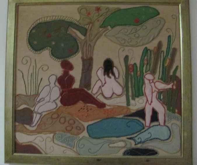 large image of art item: decor – picture women bathing