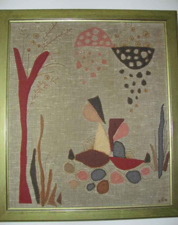 large image of art item: decor – picture quilt pair and rain