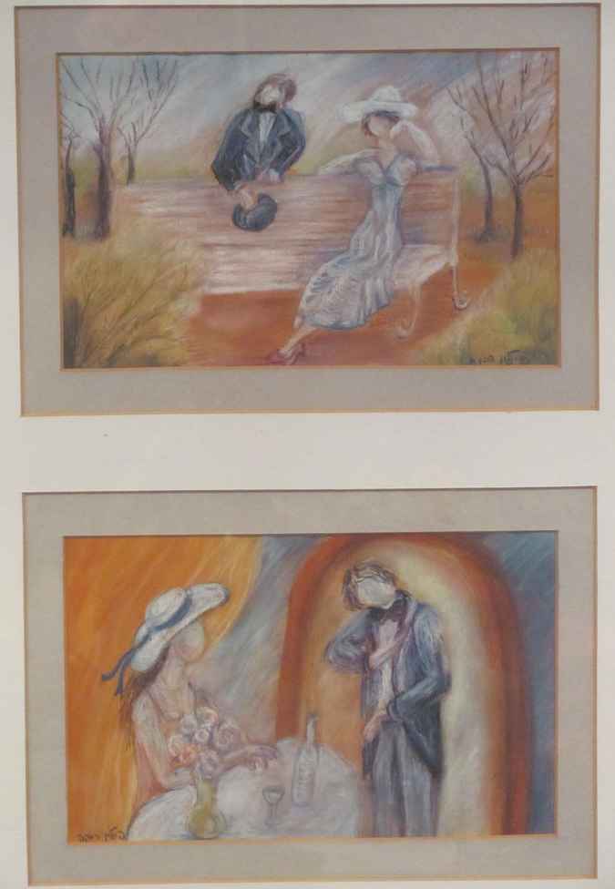 large image of art item: decor – picture old-fashioned pair