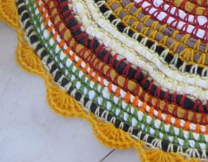 large image of art item: decor – crochet rug colorful