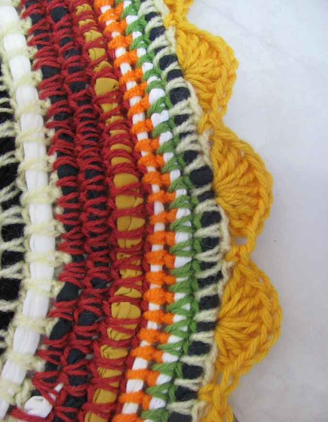large image of art item: decor – crochet rug colorful